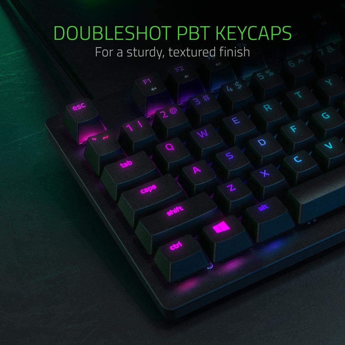 Razer Huntsman TE Gaming Keyboard Optical Red Switches TKL RGB FRA Layout AZERTY