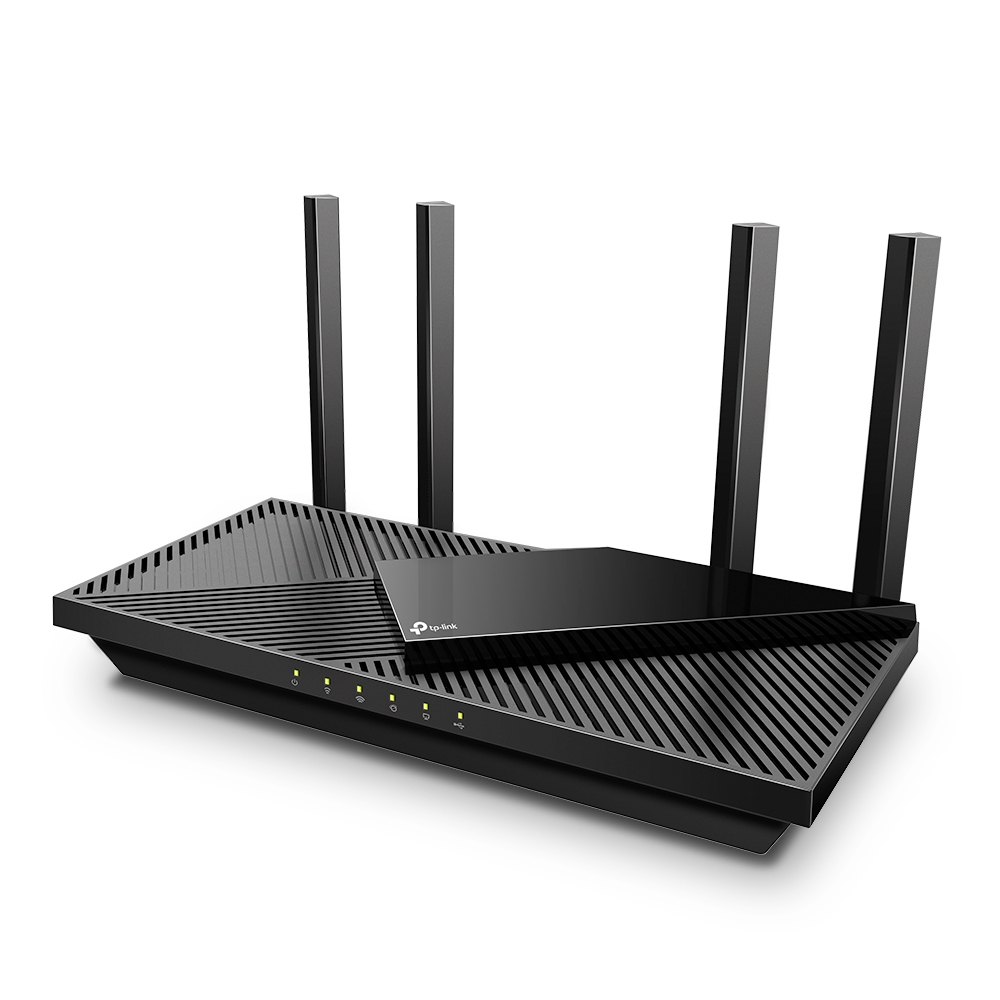 TP-Link Archer AX55 Wi-Fi 6 WLAN Router (2402 Mbit/s 5 GHz, 574 Mbit/s 2,4 GHz, 4 × Gigabit LAN-Ports, 1 × USB 3.0 Port, unterstützt keine DSL-Funktion AX3000 Router V1
