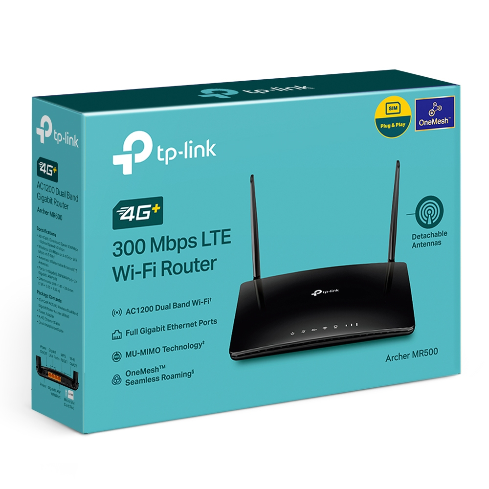 TP-Link Archer 4G+ Cat6 AC1200 WLAN Dual Band Gigabit Router