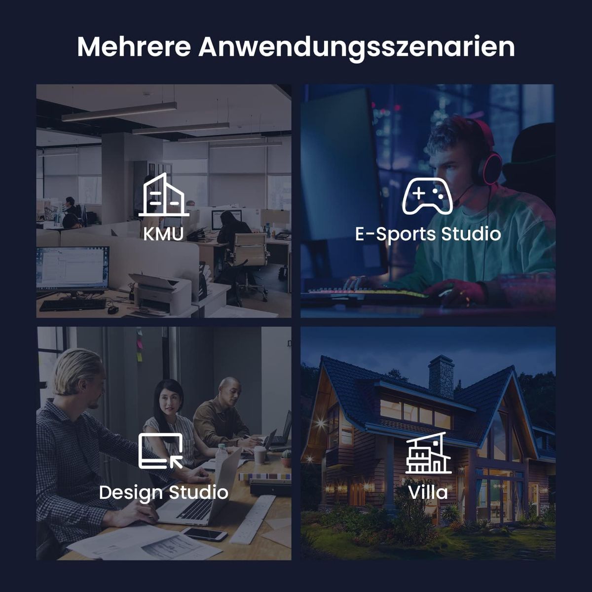 Tenda Switch 8 Port 2.5 Gigabit LAN Switch mit 2 SFP-Ports (VLAN, Statische Aggregation, Unmanaged, Plug-and-Play, Desktop-/Wandmontage, Metallgehäuse) (TEM2010F)