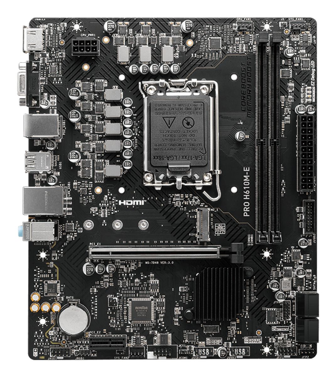 MSI PRO H610M-E Motherboard Intel H610 LGA 1700 micro ATX