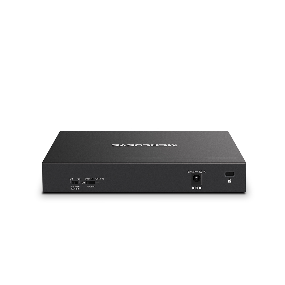 Mercusys MS108GP 8-Port Gigabit Desktop Switch with 7-Port PoE+ up to 250 Meter Black v1.0