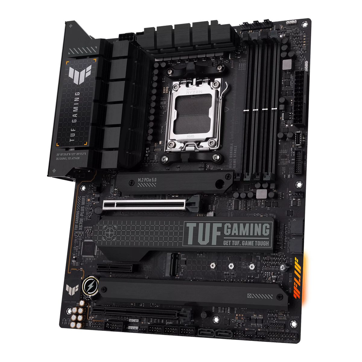 ASUS TUF GAMING X670E-PLUS WIFI Mainboard, AMD X670, Sockel AM5, DDR5, PCIe 5.0, WiFi 6E, 2.5Gb LAN, 7.1 Audio, ATX