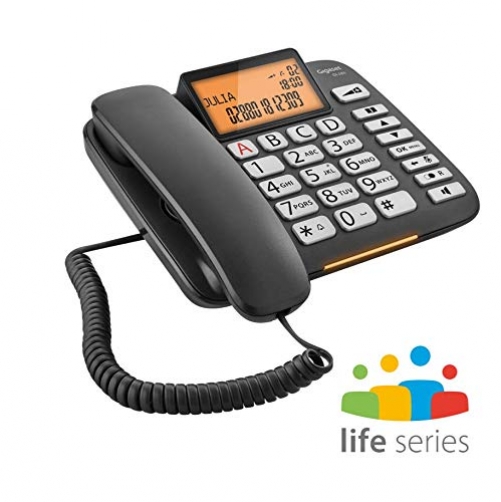 Gigaset DL580 Analoges Telefon Anrufer-Identifikation Schwarz