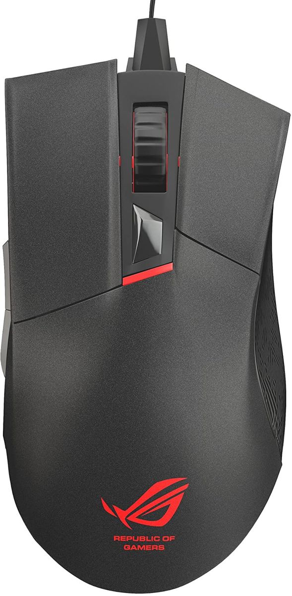 ASUS ROG Gladius Ergonomische Optische 6.400 DPI Gaming Maus schwarz/rot