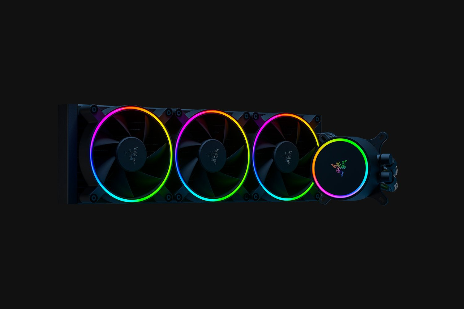 Razer Hanbo Chroma RGB AIO Liquid Cooler 360mm aRGB Pump Cap