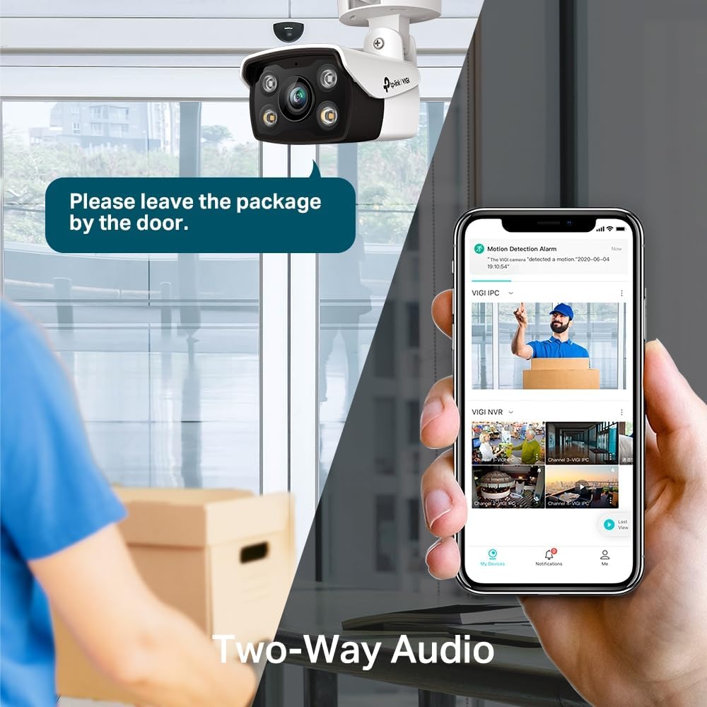 TP-Link VIGI 4MP Outdoor Vollfarb-Bullet-Netzwerkkamera, 4mm Linse