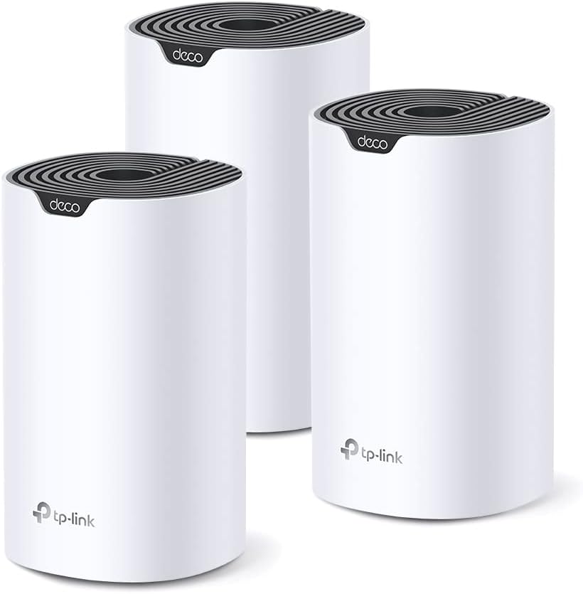 TP-Link Deco S1900 Mesh WLAN Set (3er Pack), AC1900 Dual Band Router & Repeater, 3X Gigabit Ports für Jede Einheit, empfohlen für Häuser mit 3-5 Schlafzimmern, Umfassender Jugendschutz AC1900 3er-Set
