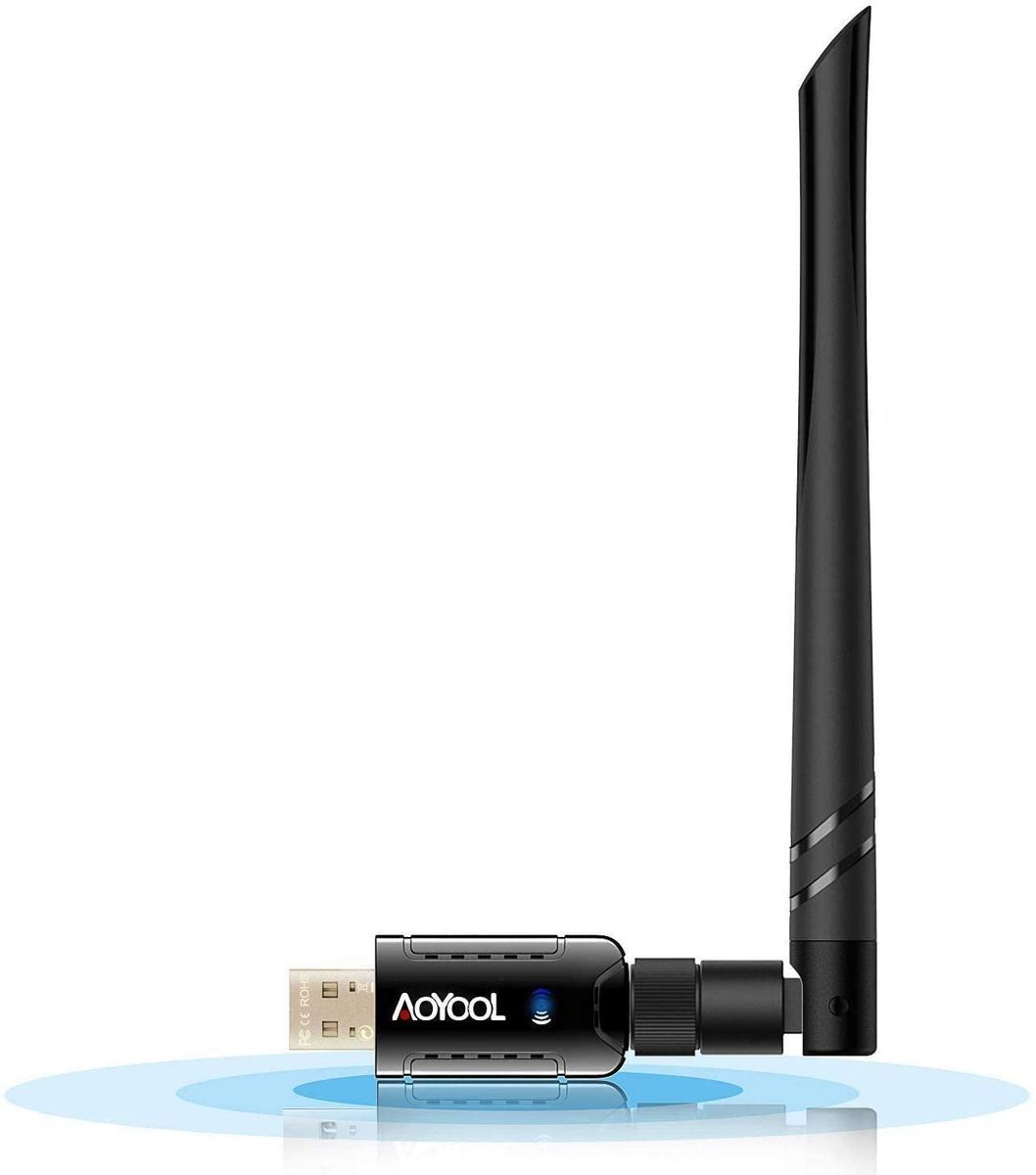 Aoyool WiFi Adapter 1200 Mbit/s (5.8G/867Mbps+2.4G/300 Mbps), WLAN Adapter USB3.0 Wireless Adapter for Windows, Mac OS X, PC/Desktop/Laptop