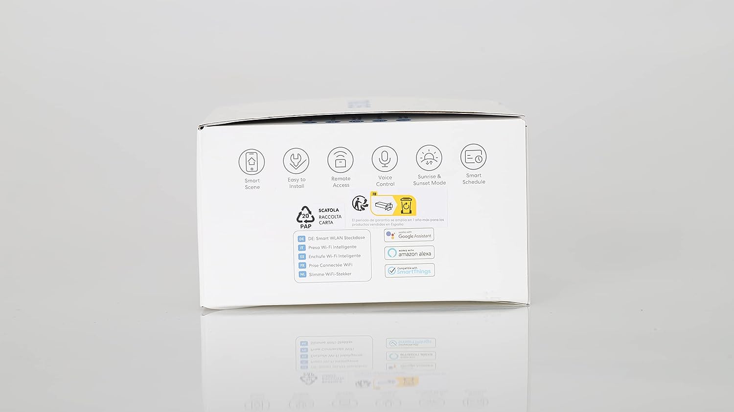 Meross Italienische intelligente Wi-Fi-Steckdose, Smart Plug 16 A (Typ L), kompatibel mit Apple HomeKit Siri, Alexa, Google Home und SmartThings, 2,4 GHz, kein Hub erforderlich (2 Stück), weiß Meross Italienische intelligente Wi-Fi-Steckdose, Smart Plug 16 A (Typ L), kompatibel mit Apple HomeKit Siri, Alexa, Google Home und SmartThings, 2,4 GHz, kein Hub erforderlich (2 Stück), weiß