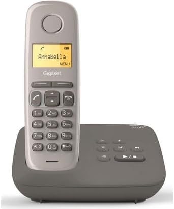 Gigaset AL170A Solo Schnurlostelefon DECT/Gap Anrufbeantworter, Taupe taupe Solo Anrufbeantworter Einzigartig