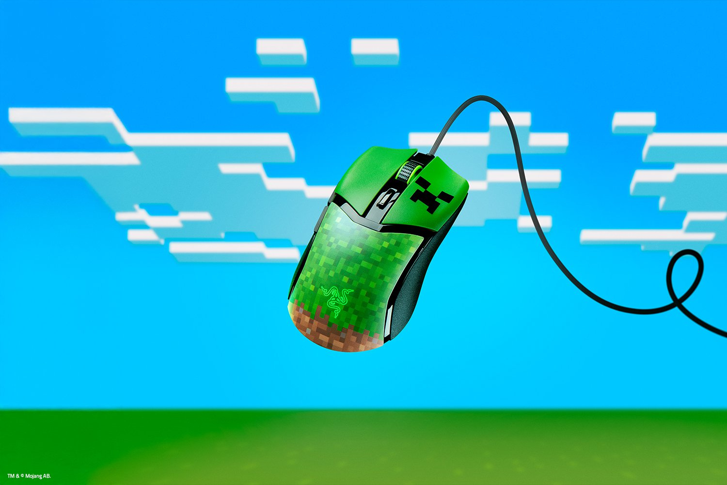 Razer Cobra Minecraft Edition Maus Gaming rechts Optisch 8500 DPI