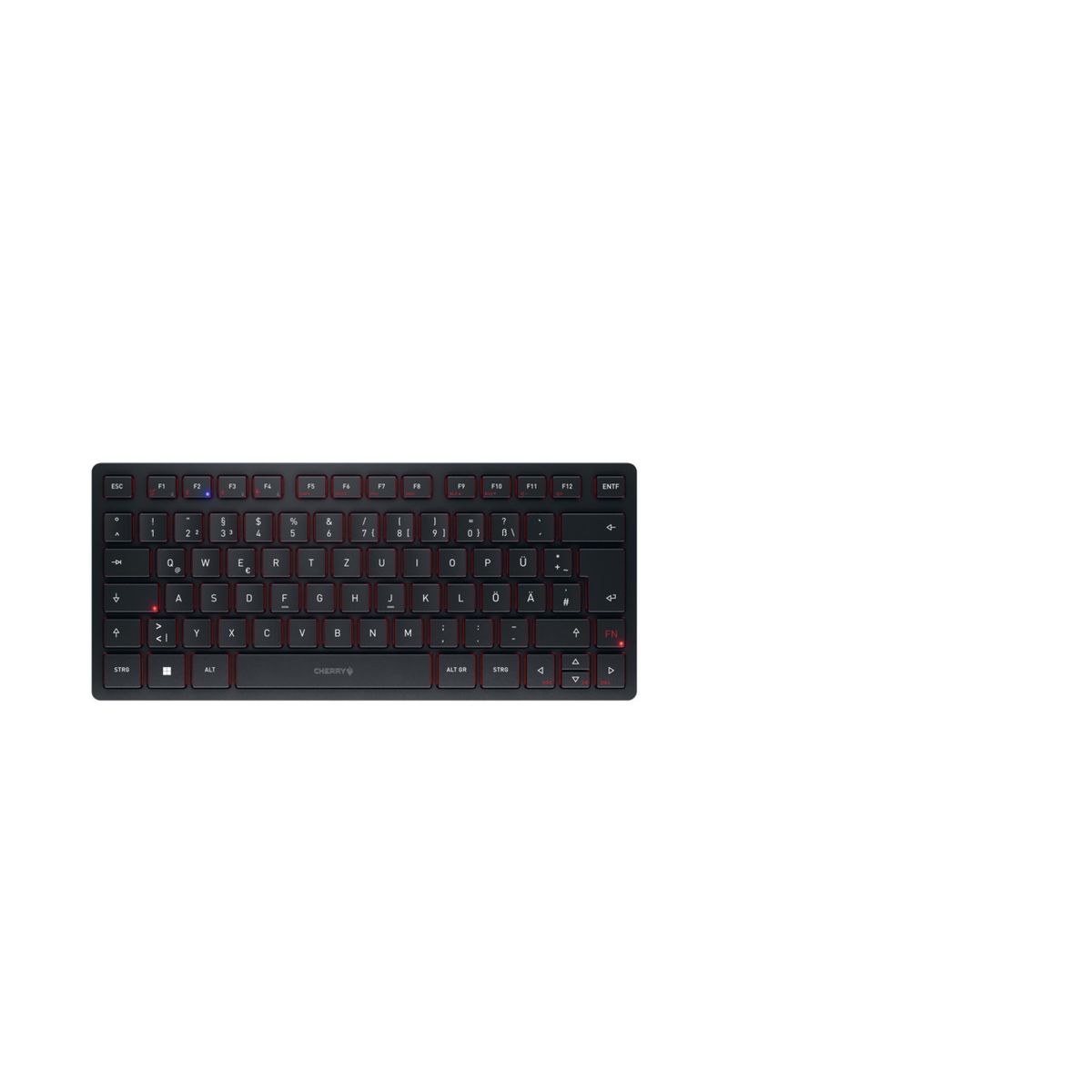 CHERRY KW 9200 MINI Tastatur Universal USB + RF Wireless + Bluetooth QWERTZ Deutsch Schwarz - (DEU Layout - QWERTZ)