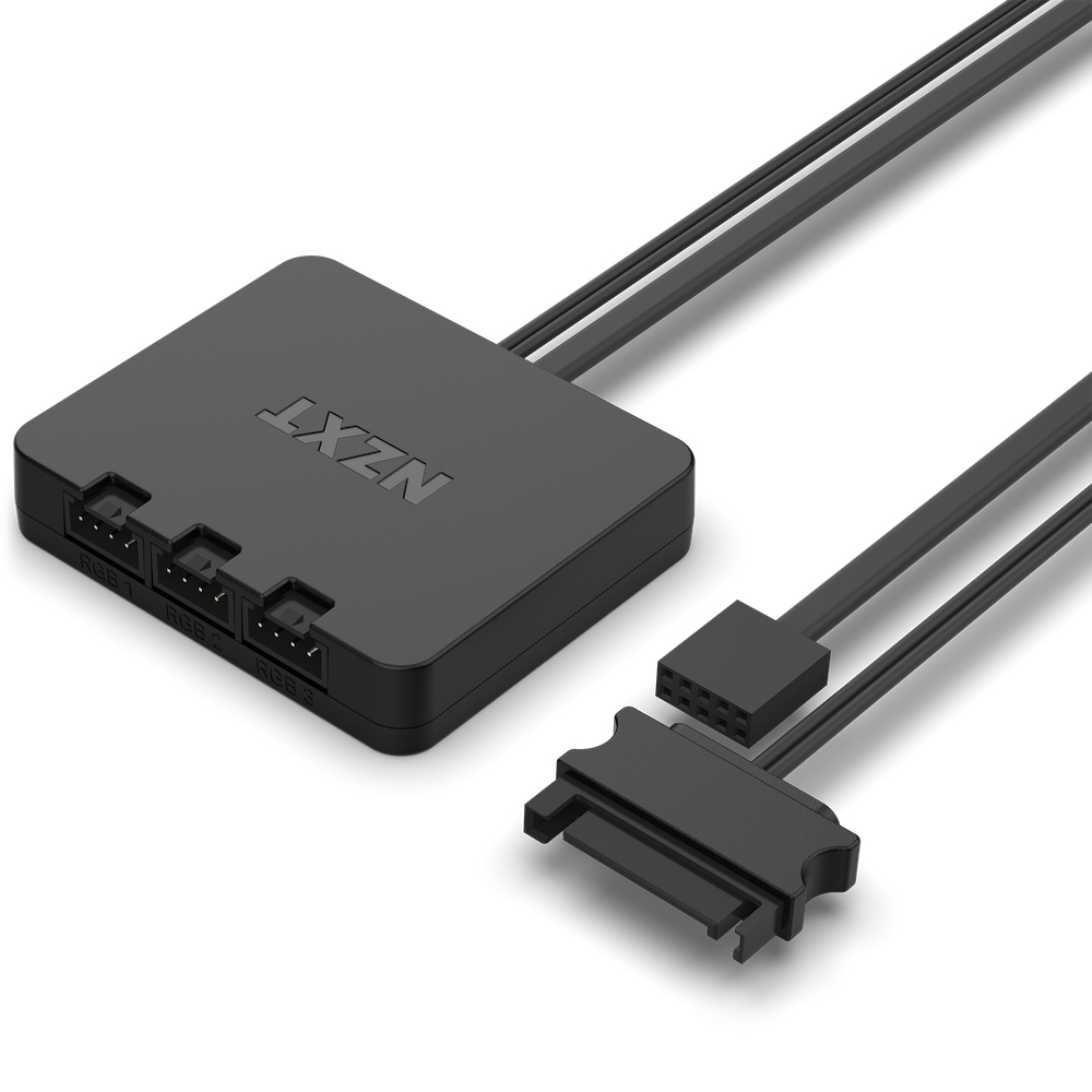 NZXT F120 Core RGB Gehäuselüfter 120 mm, PWM, Hydrodynamisches Lager (HDB), 1800 RPM, Weiß, 3er-Pack