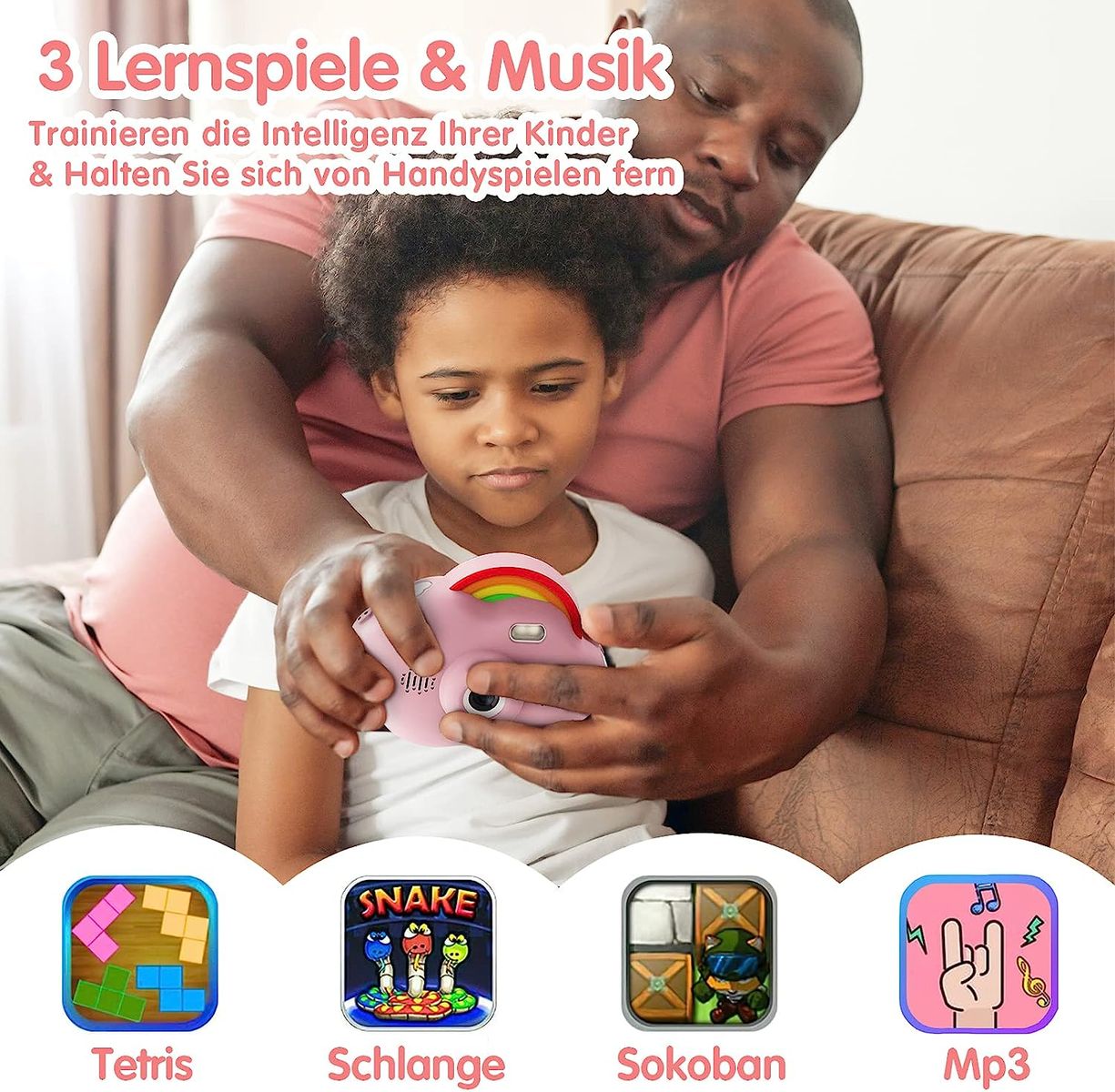 Selvim Kinderkamera [Duale Linse Selfie], 2,4 40MP Digitalkamera Kinder, 1080P HD Kamera Kinder mit 32GB TF-Karte, Geburtstagsgeschenk für Jungen Mädchen von 3-12 Jahre Rosa