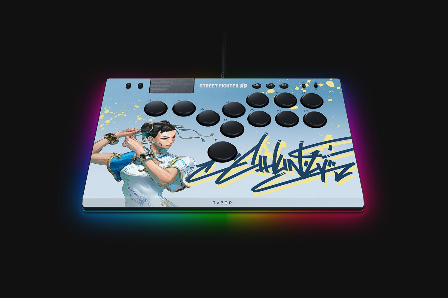 Razer Kitsune SF 6 Chun-Li Edition Arcade-Controller Optical All-Button Controller for PlayStation 5 PC
