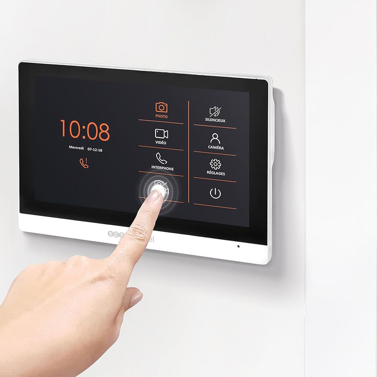 SCS Sentinel PVF0040 Drahtgebundene Video-Türsprechanlage Komplettset 4,3-Zoll Touchscreen, 2-Draht, wetterfest, Weiß, EU Stecker SCS Sentinel PVF0040 Drahtgebundene Video-Türsprechanlage Komplettset 4,3-Zoll Touchscreen, 2-Draht, wetterfest, Weiß, EU Stecker