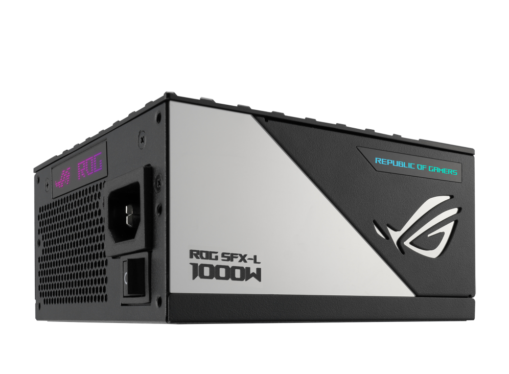 ASUS ROG Loki SFX-L 1000W Platinum Netzteil, vollständig modular, 80 PLUS Platinum, 120 mm ARGB-Lüfter, Aura Sync, Schwarz/Silber, EU