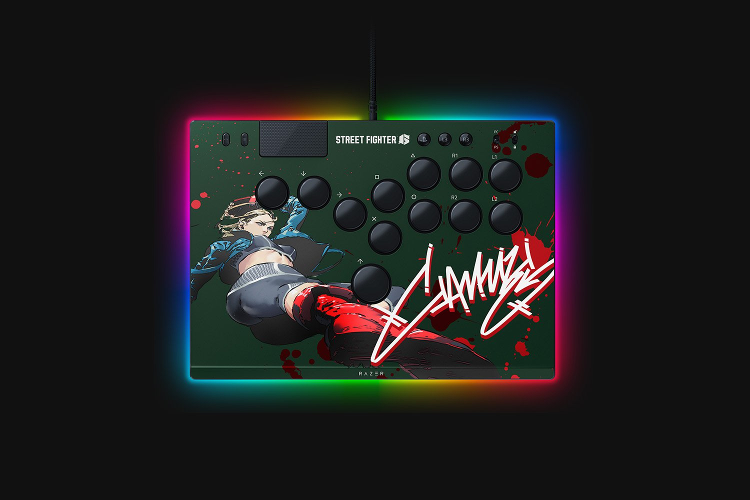 Razer Kitsune SF 6 Cammy Edition Arcade-Controller Optical All-Button Controller for PlayStation 5 PC