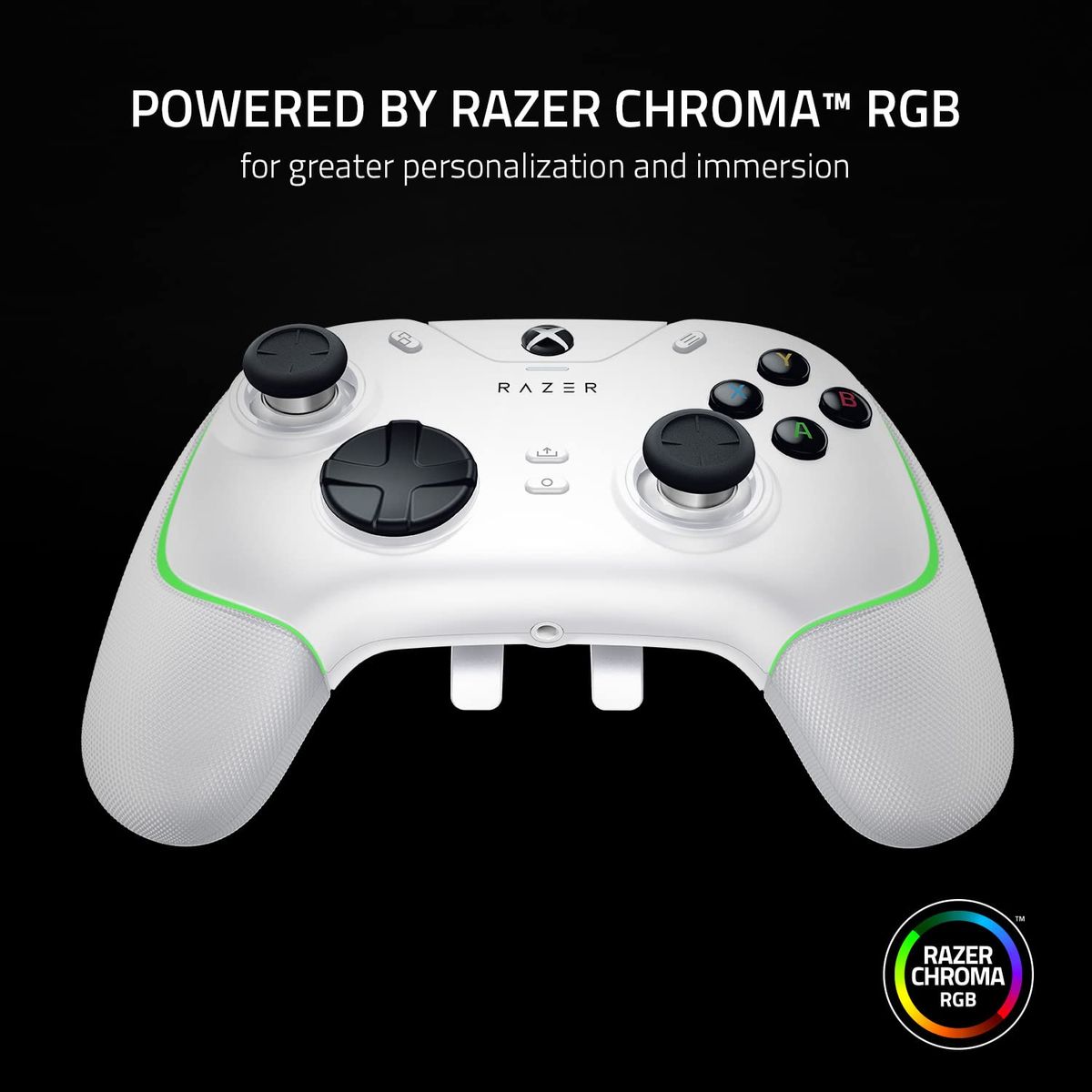 Razer Wolverine V2 Chroma Wired Gaming Pro Controller für Xbox Series X|S, Xbox One, PC: RGB-Beleuchtung - Remappable Buttons & Trigger - Mecha-Taktile Buttons & D-Pad - Trigger Stop-Switches - Weiß