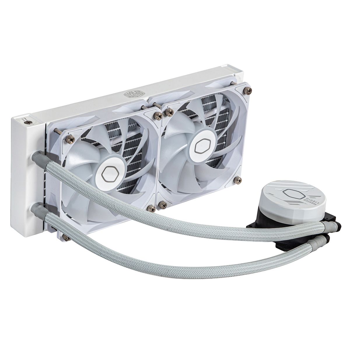 Cooler Master MasterLiquid 240L Core ARGB White Flüssigkeitskühlung CPU, 240 mm Radiator, 2x120 mm Lüfter, PWM, 1750 RPM, Weiß
