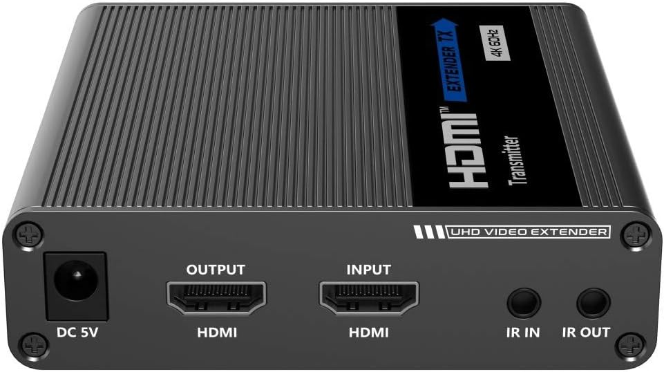 PremiumCord 4K HDMI Extender auf 70 m über Patchkabel Cat6 / Cat6A / Cat7, IR-Sender und -Empfänger, HDMI 2.0, ARC, Videoauflösung Ultra HD 4K @ 60Hz