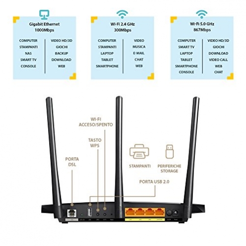 TP-Link Archer VR400 Modem Router Gigabit ADSL/VDSL