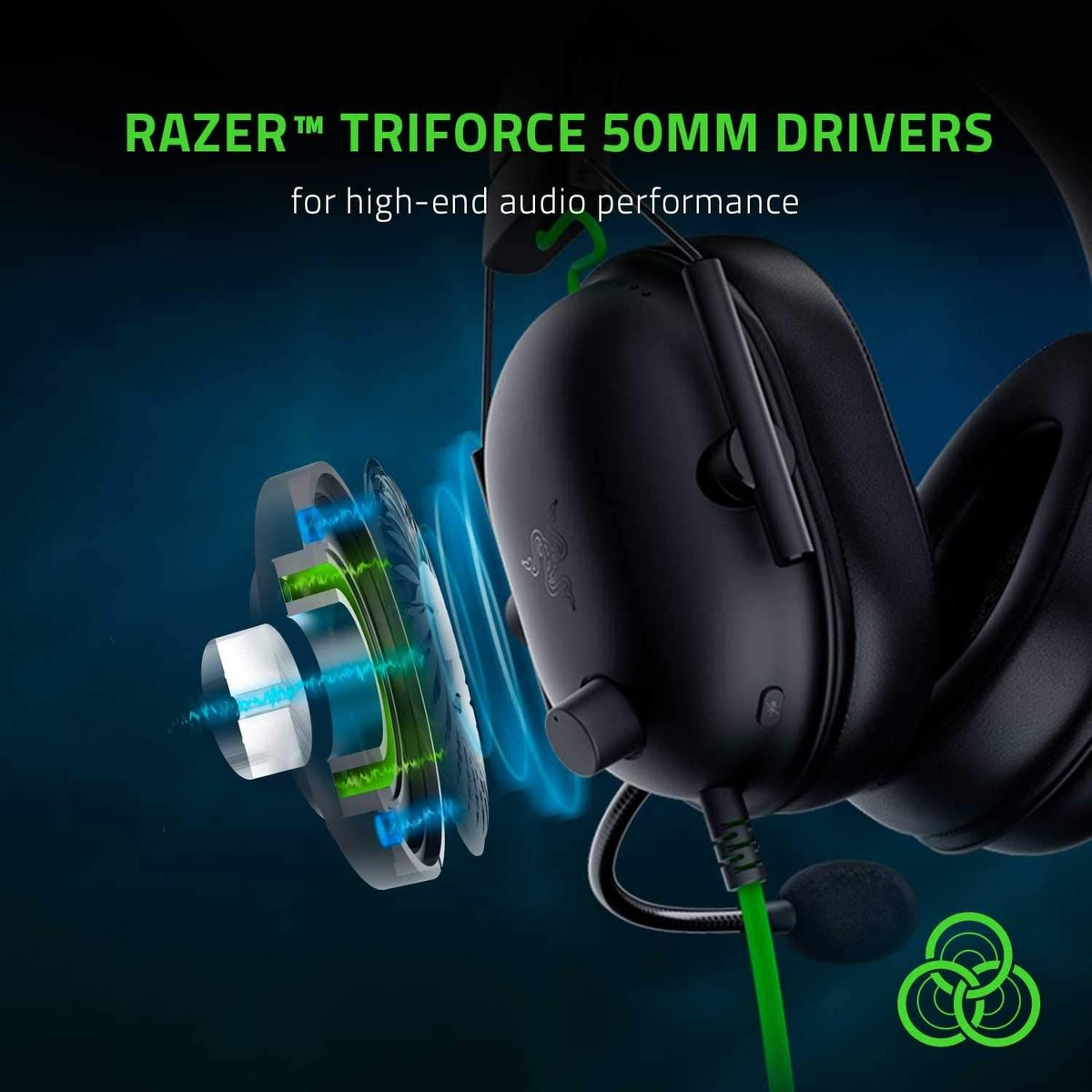 Razer BlackShark V2 X Gaming Headset Virtual 7.1 Surround-Sound 3.5mm Multi-Plattform Black