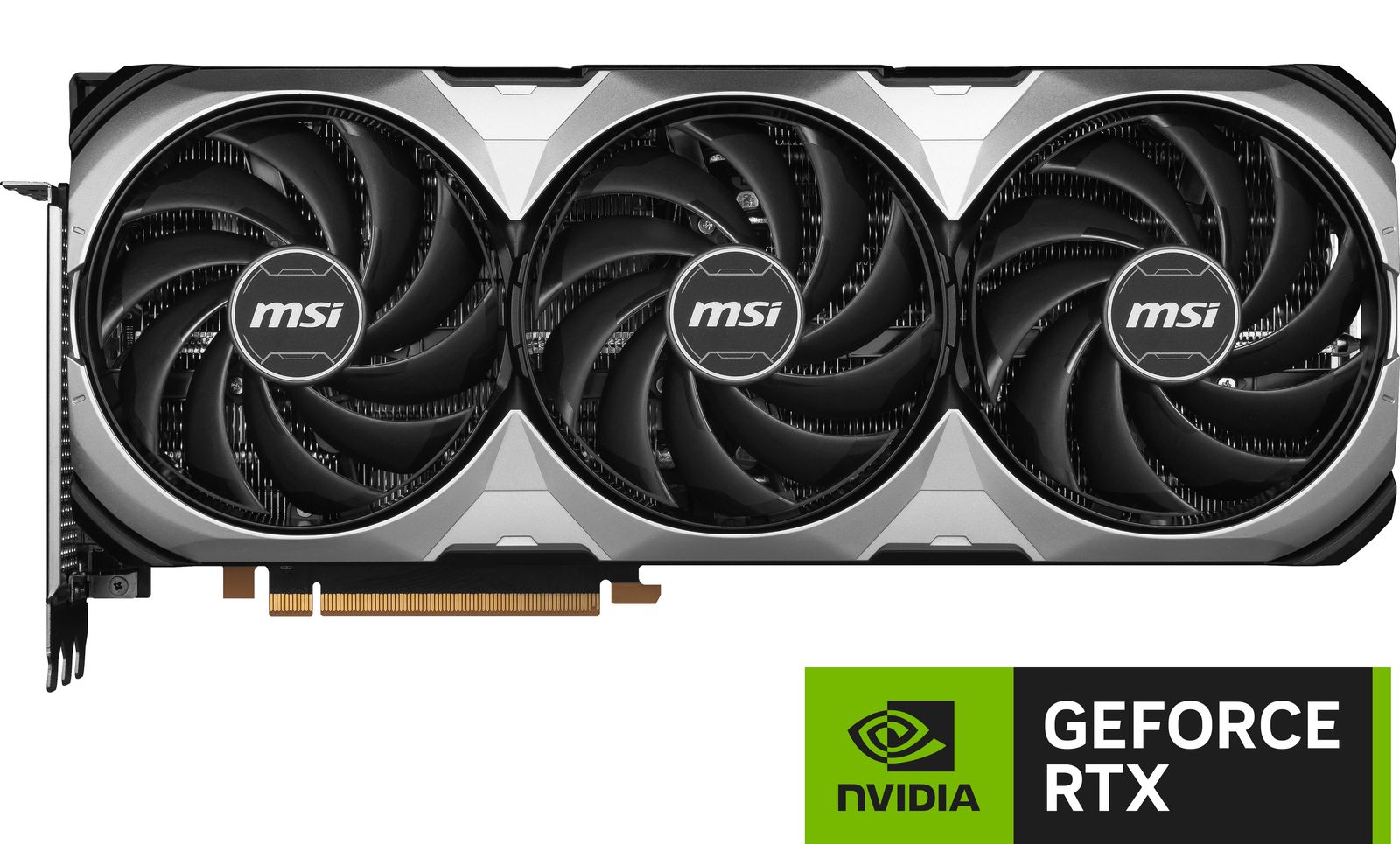 MSI GeForce RTX 4080 SUPER VENTUS 3X OC 16G Grafikkarte 16 GB GDDR6X PCIe 4.0 320W 1x16-pin 3xDP 1xHDMI Grau/Silber