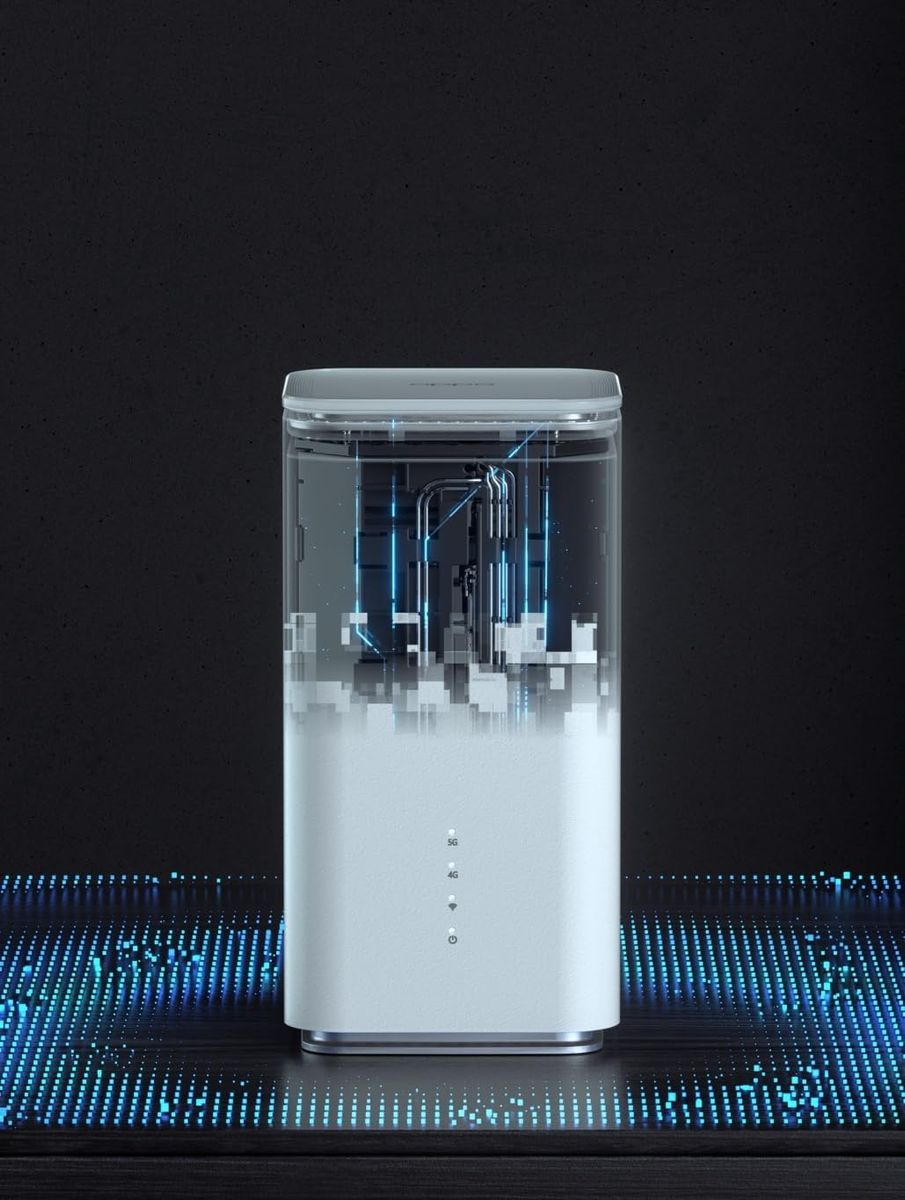 OPPO T1a CTB04 5G CPE Router mit SIM-Slot, LTE Cat20, Wi-Fi 6 AX1800, bis zu 4,07 Gbit/s, 4x4 MIMO, bis zu 32 Geräte, Weiß, EU