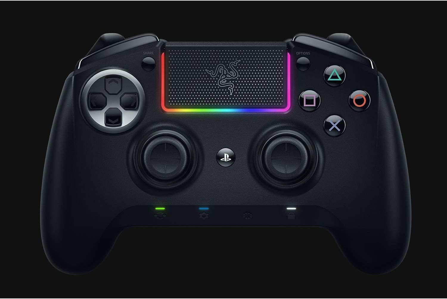 Razer Raiju Ultimate Gaming Controller Gamepad Wireless BT + USB Chroma RGB for PS4 PC Black