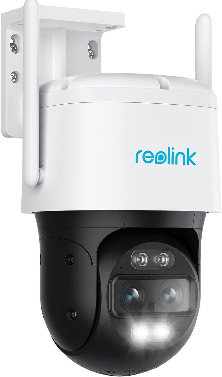 Reolink 4K 8MP PTZ Überwachungskamera Aussen mit Dual-Objektiv, 2,4/5GHz WLAN, Auto-Tracking, Smarte Personen-/Fahrzeug-/Haustiererkennung, 6X Hybrid-Zoom, Farbnachtsicht, 2-Wege-Audio, Trackmix WiFi