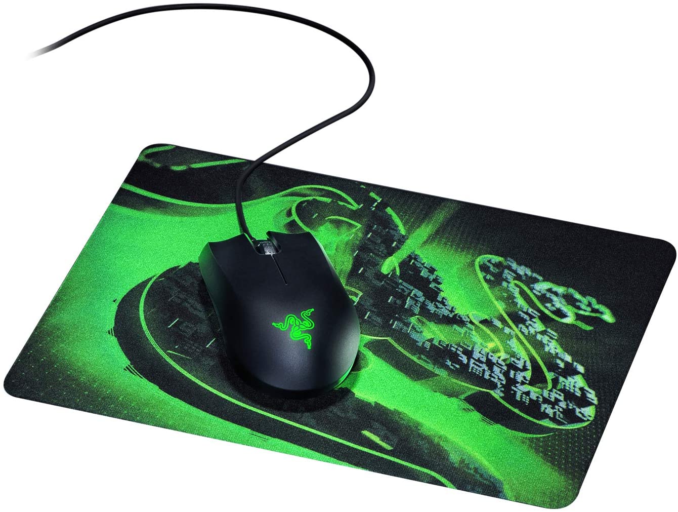 Razer Abyssus Lite Gaming Mouse + Goliathus Mobile Mousepad Construct Edition