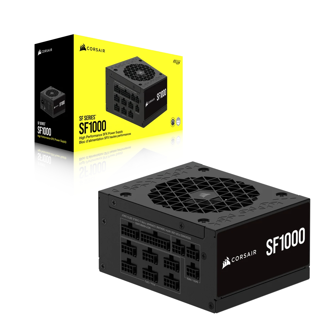 Corsair SF Series SF1000 SFX-Netzteil 1000 W, 80 PLUS Platinum, vollständig modular, 24-pin ATX, 4x PCIe 6+2, Schwarz, EU
