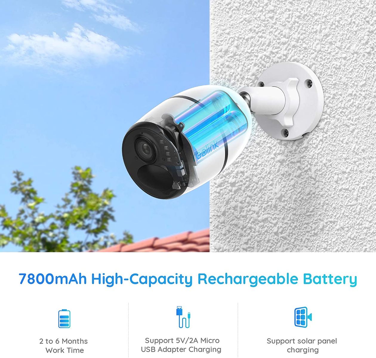 Reolink Go 3G/4G LTE Surveillance Camera Outdoor Battery, Wireless 1080p Mobile IP Camera with PIR Motion Detector, Starlight Night Vision, 2-Way Audio, microSD Card Slot (Not LAN or WLAN Capable)