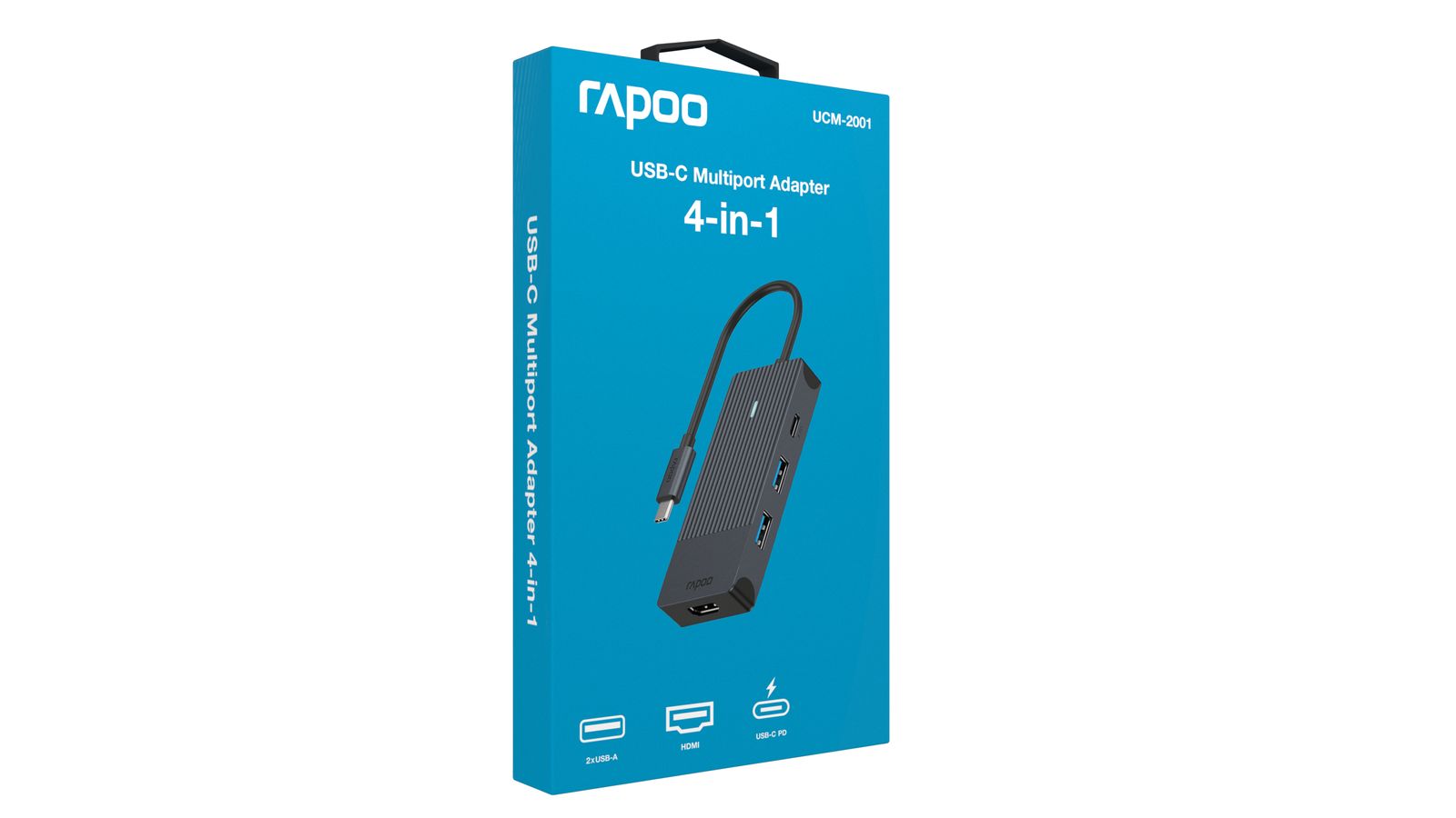 Rapoo UCM-2001 4-in-1 USB-C Multiport Adapter 100W Power Delivery HDMI USB-C USB-A 3.0 v1.0