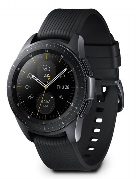 Samsung Galaxy Watch, Runde Bluetooth Smartwatch Für Android, drehbare Lünette, Fitness-tracker, 42mm, ausdauernder Akku, LTE, Schwarz (Deutche Version) 42 mm LTE Schwarz