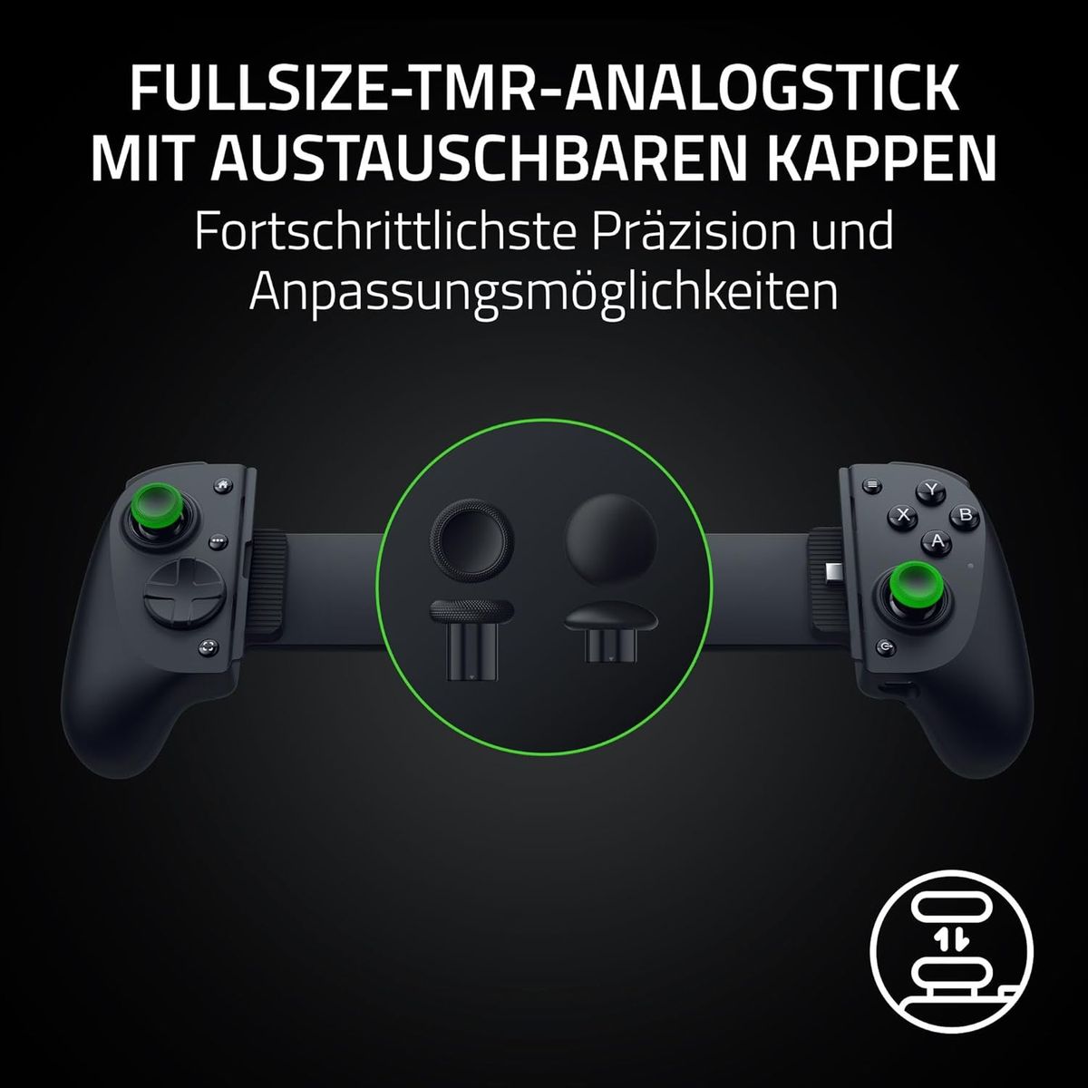 Razer Kishi Ultra V3 Pro XL Gamepad, kabelgebunden USB-C für Android, PC, Xbox, iOS, Analog/Digital, 3,5-mm, Schwarz