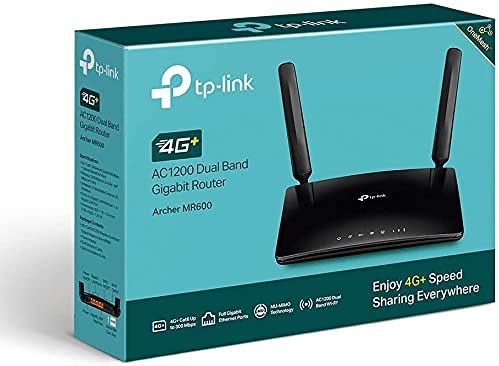 TP-Link AC1200 4G+ Cat6 Wireless Dual Band Gigabit Router 4G/3G Network SIM Slot Unlocked MU-MIMO Technology No Configuration Required Supports Guest Network Parent Control