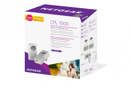 Netgear PLP1000-100FRS PowerLine Netzwerkadapter 1000 Mbit/s Eingebauter Ethernet-Anschluss Weiß 2 Stück(e)