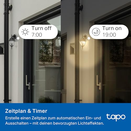 TP-Link Tapo L430C, 4er-Pack Smarte WLAN-Glühbirne E14, 470 Lumen, 16 Mio. Farben, dimmbar, Weißton 2.500–6.500 K, Zeitplan & Energieüberwachung, Alexa & Google Assistant, V1.0, EU