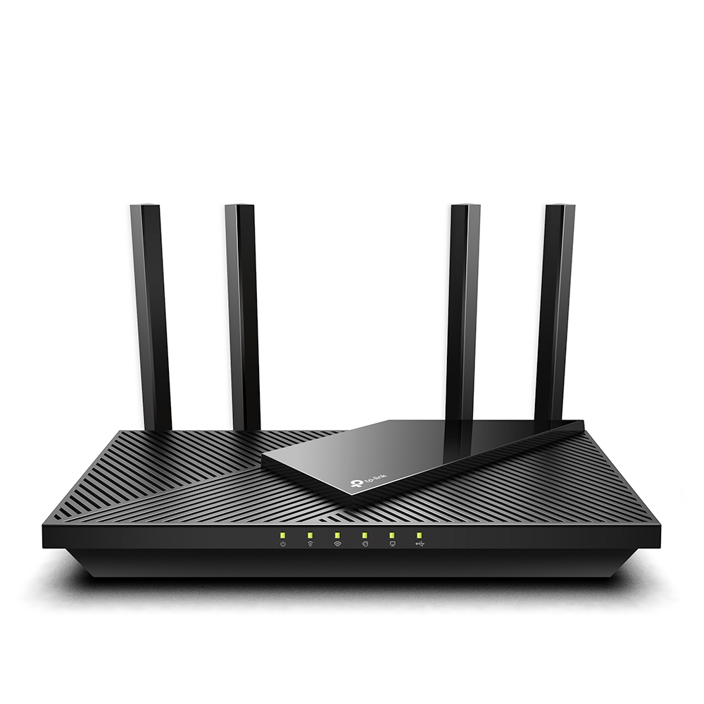 TP-Link Archer AX55 Wi-Fi 6 WLAN Router (2402 Mbit/s 5 GHz, 574 Mbit/s 2,4 GHz, 4 × Gigabit LAN-Ports, 1 × USB 3.0 Port, unterstützt keine DSL-Funktion AX3000 Router V1