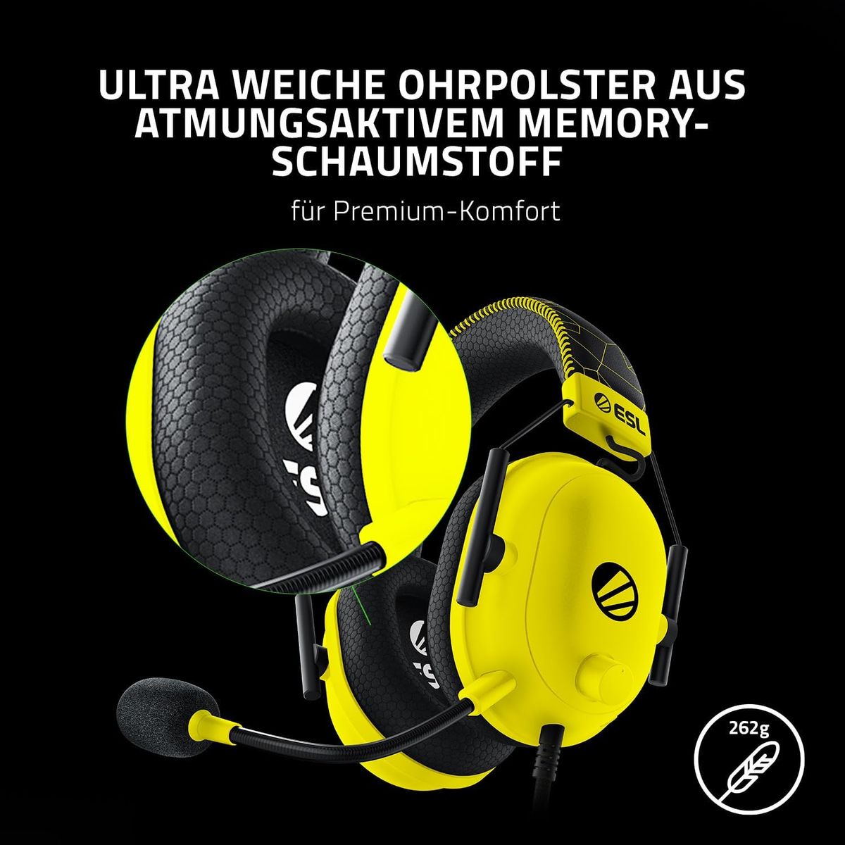 Razer Blackshark V2 - Premium E-Sport-Headset mit USB-Soundkarte (TriForce 50-mm-Treiber, HyperClear Cardiod-Mikrofon, erweiterte passive Geräuschunterdrückung, THX Spatial Audio)