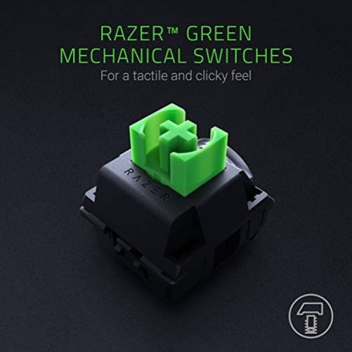 Razer BlackWidow Gaming Keyboard Green Switches Chroma RGB USA Layout QWERTY ISO