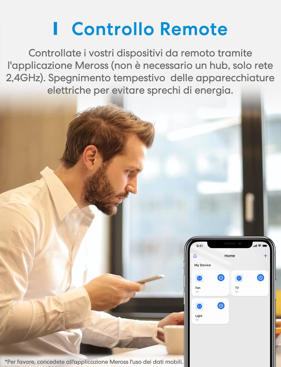 Meross Italienische Smart-Steckdose, Energieüberwachung, WLAN-Steckdose (Typ L) 16 A 3840 W, Fernbedienung, Überlastschutz, Timer-Funktion, kompatibel mit Alexa, Google Assistant, 2 Stück, 2,4 GHz 2St. Italien Plug Single Meross Italienische Smart-Steckdose, Energieüberwachung, WLAN-Steckdose (Typ L) 16 A 3840 W, Fernbedienung, Überlastschutz, Timer-Funktion, kompatibel mit Alexa, Google Assistant, 2 Stück, 2,4 GHz 2St. Italien Plug Single