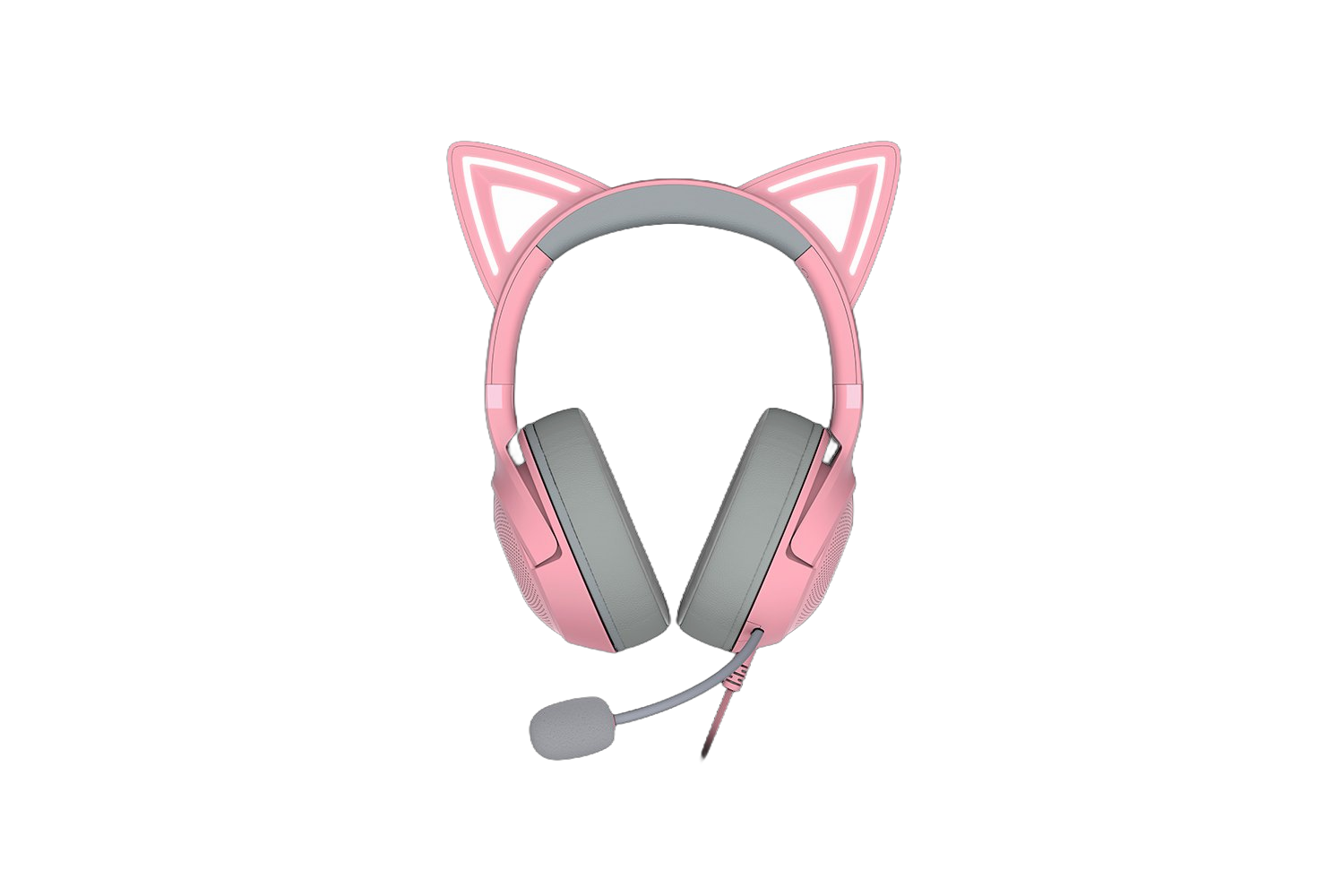 Razer Kraken Kitty V2 kabelgebundenes RGB-Headset mit Kitty-Ohren - Quarz