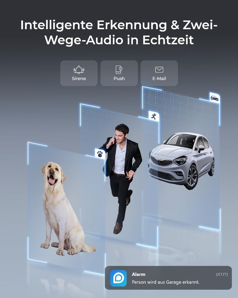 Reolink RLC-840A 4K UHD PoE Überwachungskamera, IK10 Vandalismusschutz, IP67, Farbnachtsicht, Personen-/Fahrzeug-/Tiererkennung, Zwei-Wege-Audio