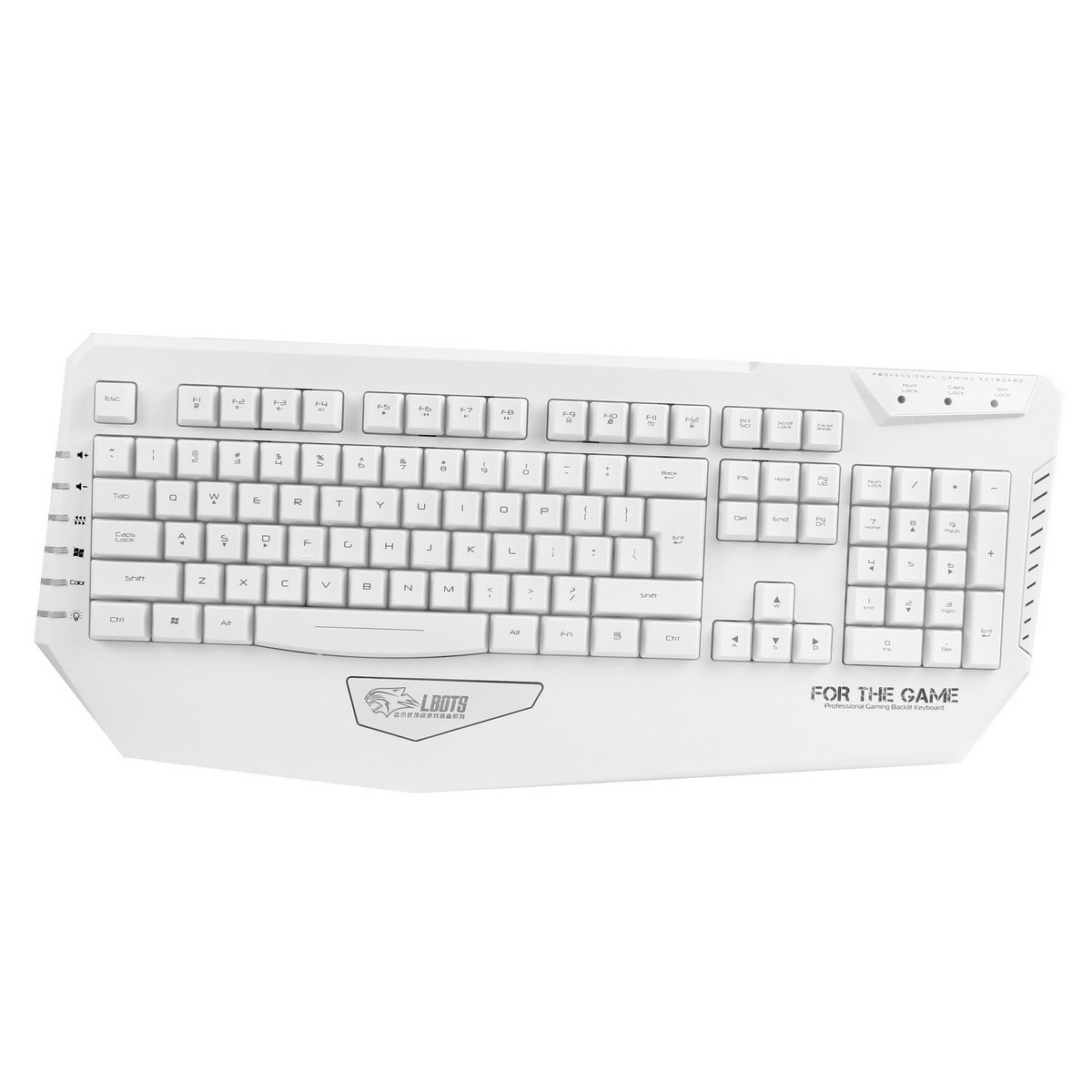 Qisan A Judges kabelgebundene USB Multimedia Gaming Tastatur weiß US-Layout