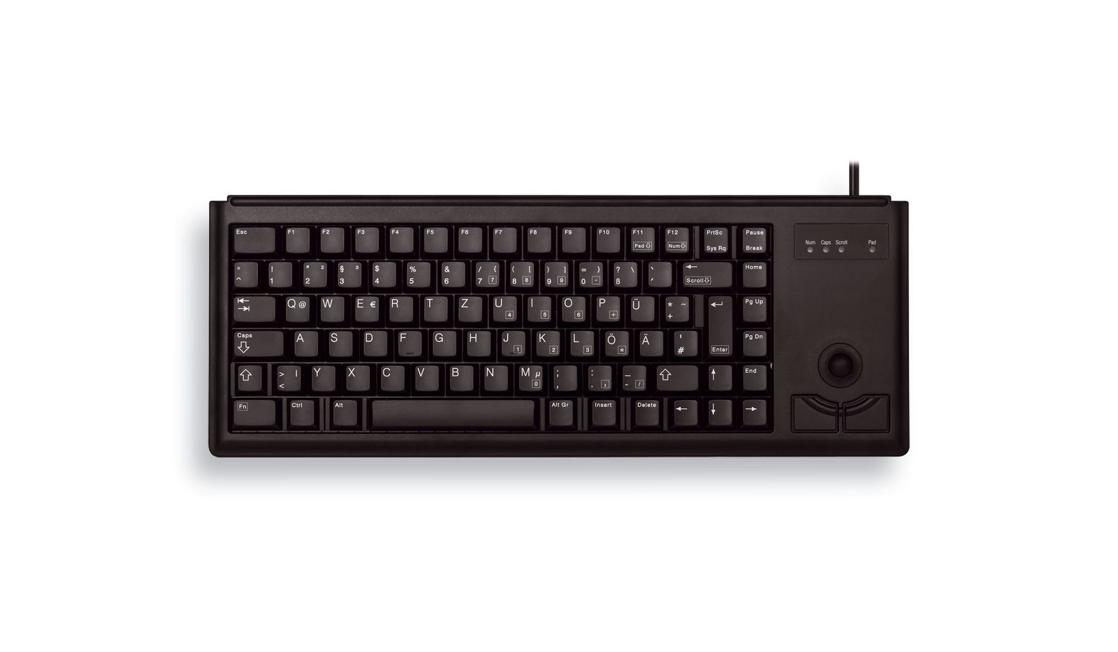 CHERRY G84-4400 TRACKBALL Kabelgebundene Tastatur, USB, Schwarz - (DEU Layout - QWERTZ)