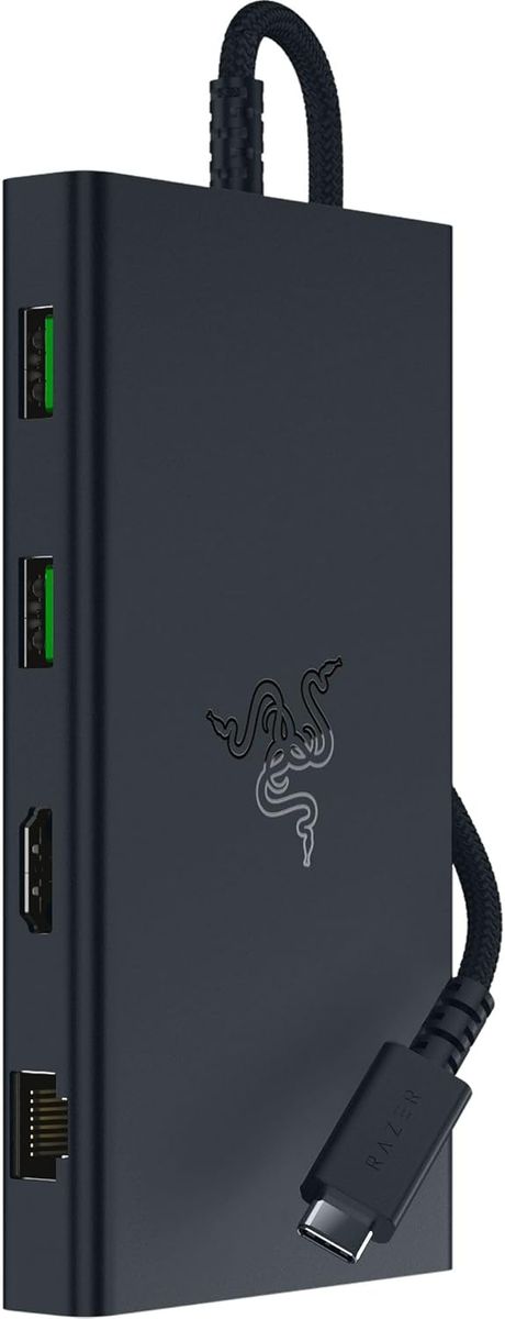 Razer USB C Dock 11-Port Reise Ladestation für Windows Mac Laptop iPad Surface Chromebook Galaxy Tab:Typ C, HDMI, Ethernet, MicroSD - 4K 60Hz Display - 85W Tablets + Mobile Fast Charge